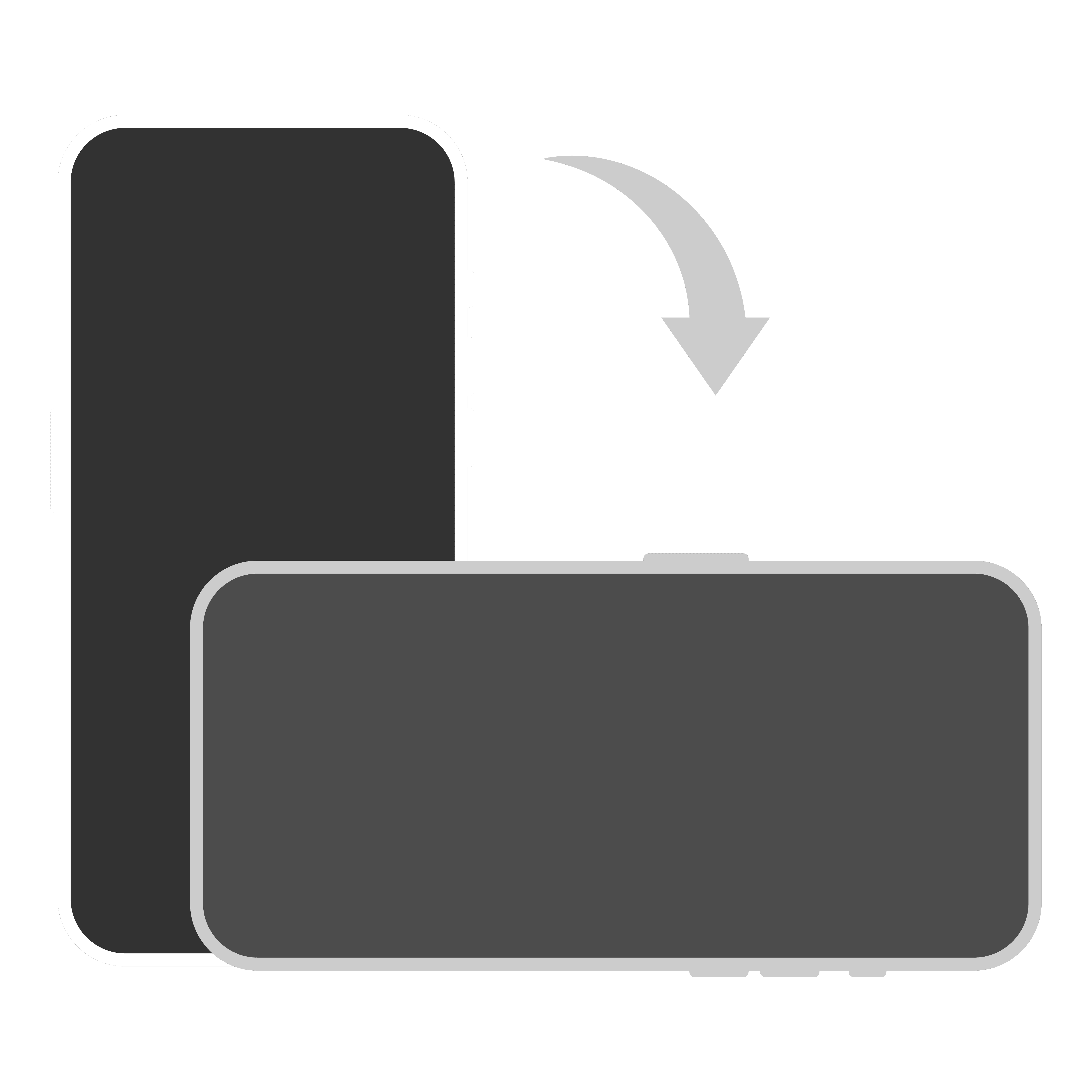 請將螢幕旋轉為橫向